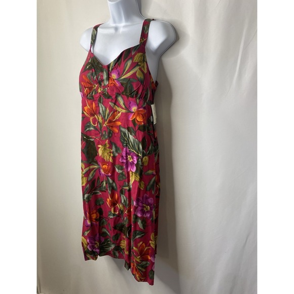 Vintage R&K Originals Womens Sundress Size 16 Floral Hawaii Tropical Beach VACA - Picture 2 of 15